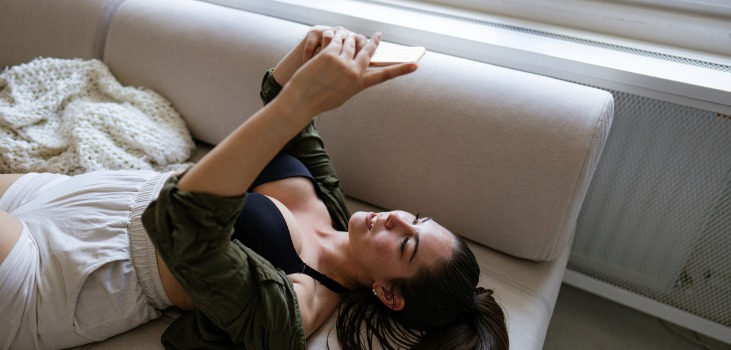 beautiful woman chatting phone